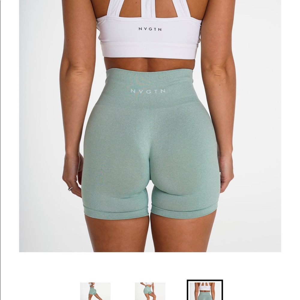 NWT sage green pro shorts